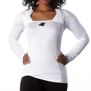 NWT Carolina Panther All Sport Couture Rouched Top